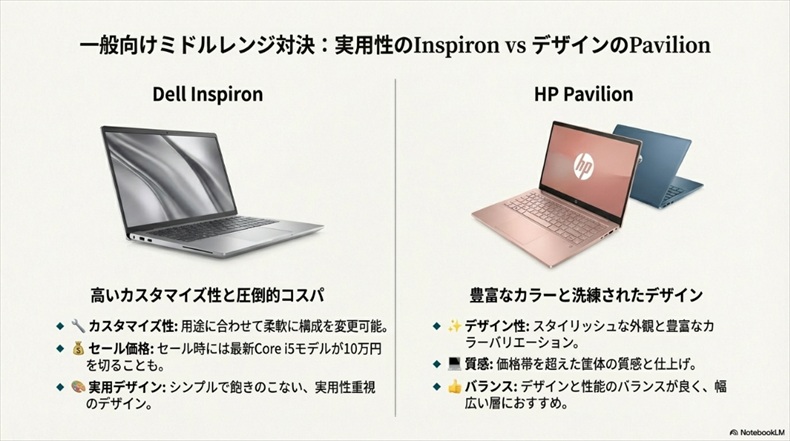 コスパ比較：Dell「Inspiron」vs HP「Pavilion」