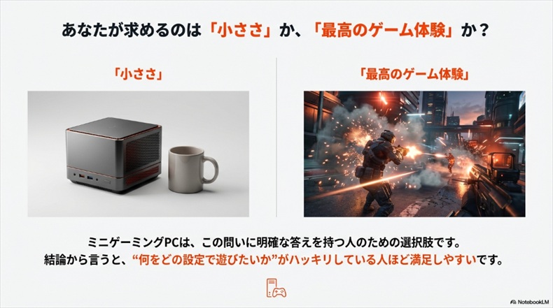 ミニゲーミングPCがおすすめの人