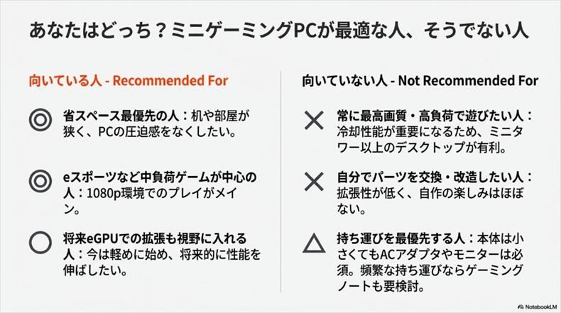 ミニゲーミングPCおすすめのポイント
