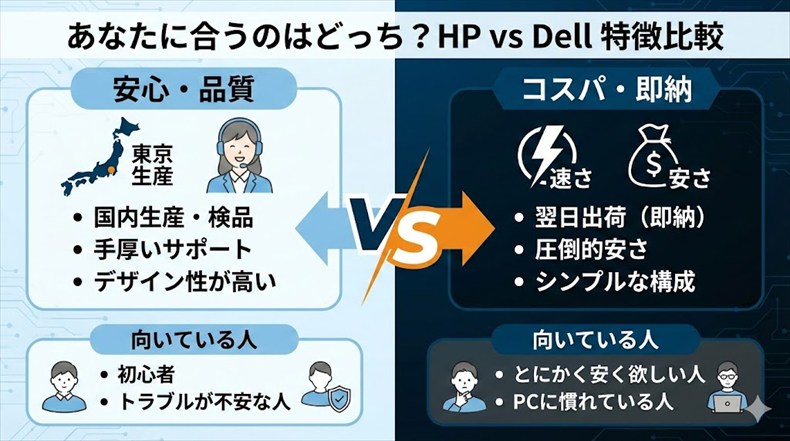 Dell とHP 比較どっち