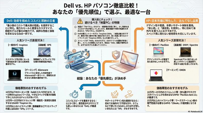 DELL HPどっち？おすすめシリーズ