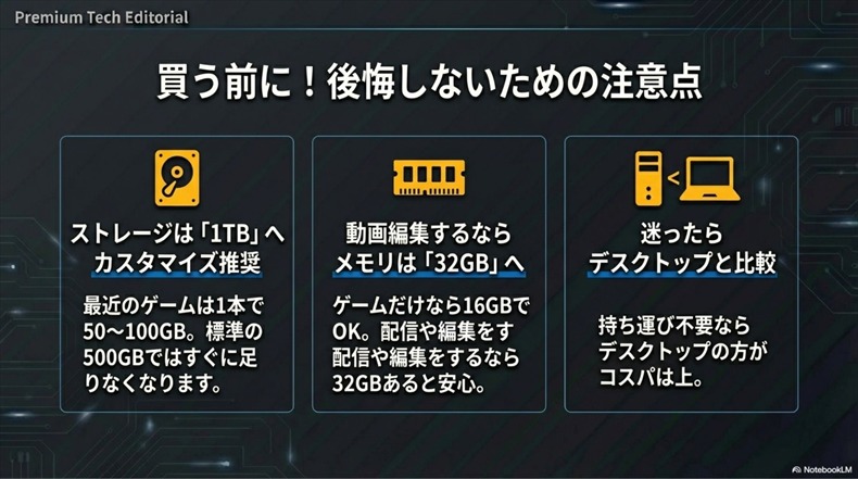 ガレリア ノートPC後悔