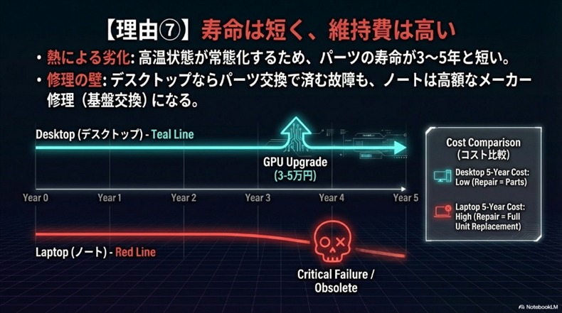 ゲーミングノートやめとけ理由寿命が短