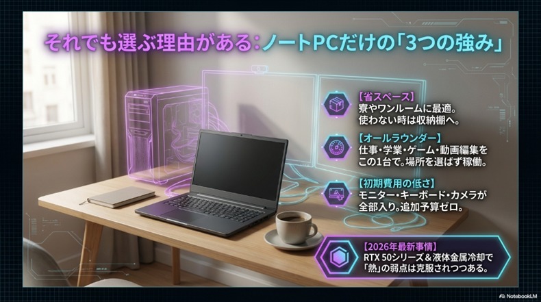 ゲーミングノートPCのメリット