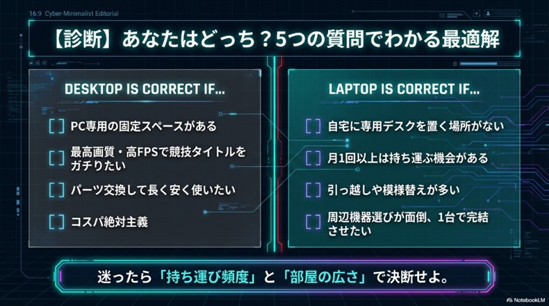 デスクトップ派?ノート派?5つの質問