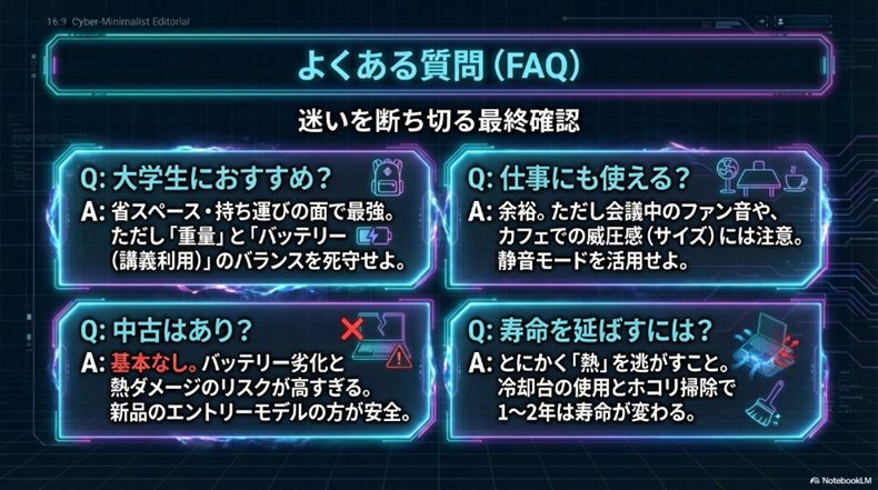 ゲーミングノートPCよくある質問