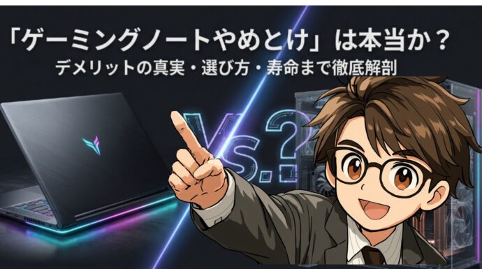 ゲーミングノートやめとけ」
