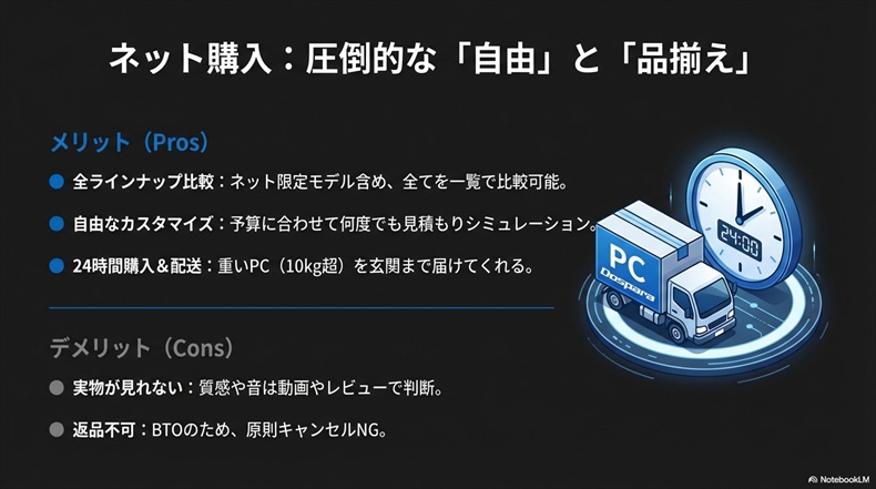 ドスパラのネット購入のメリットデメリット