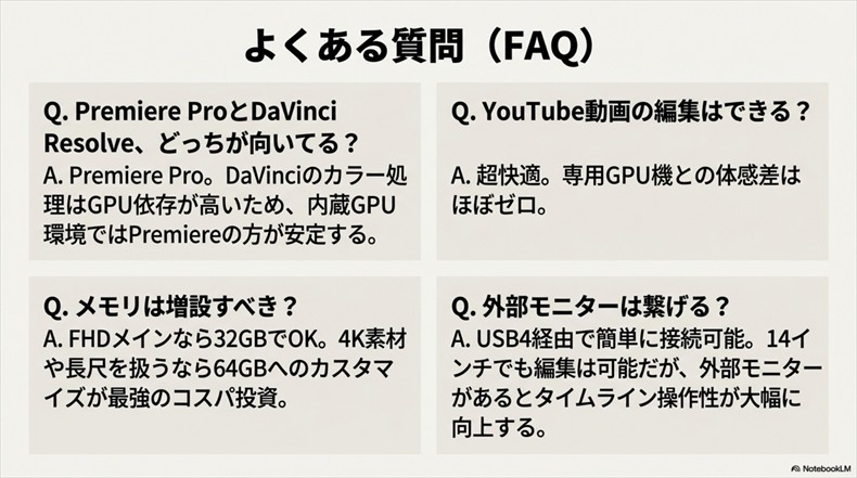 GALLERIA DL9R-IG-C4A動画編集でよくある質問