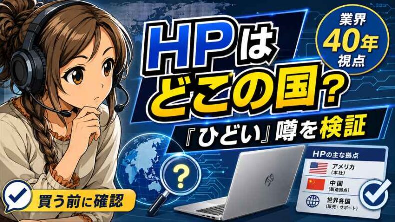 HPパソコンはどこの国？『ひどい』噂