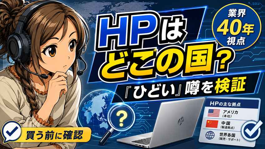 HPパソコンはどこの国？『ひどい』噂
