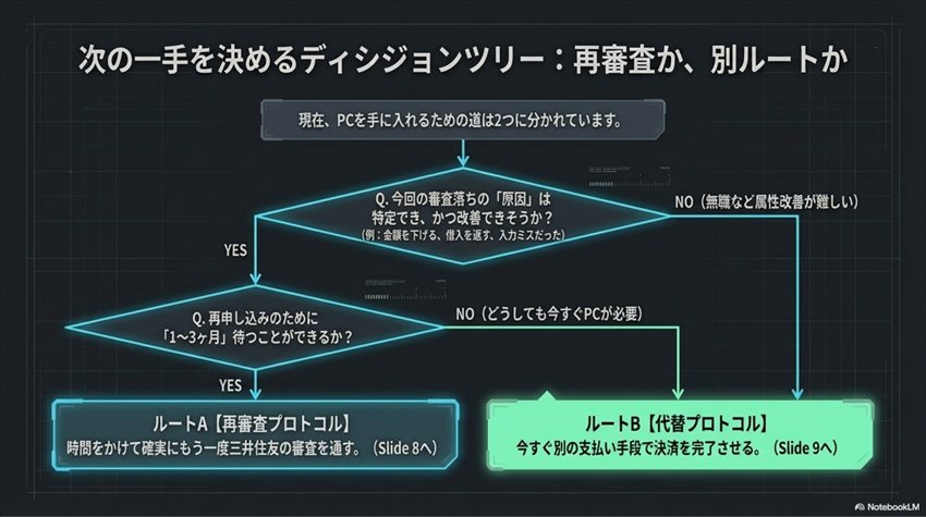 ドスパラ三井住友の審査落ちどうする