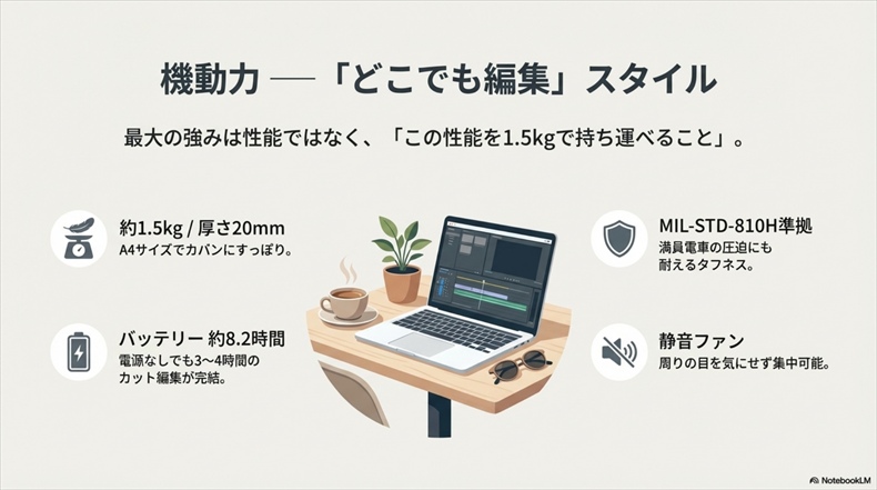 カフェ・コワーキングスペースで動画編集