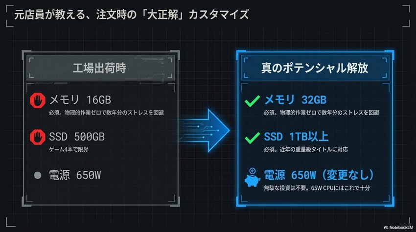 GALLERIA XA7R-R57（Ryzen 7 7700搭載）カスタマイズ