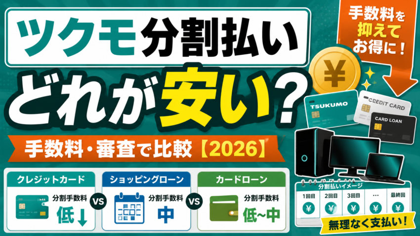 ツクモ分割払い手数料・審査