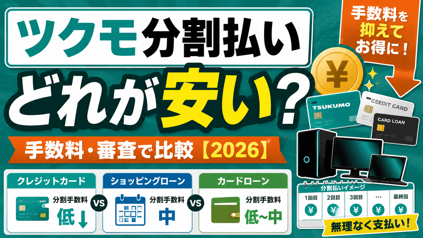 ツクモ分割払い手数料・審査