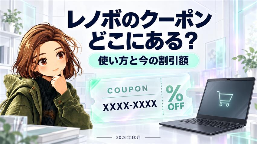 レノボのクーポンコードはどこ
