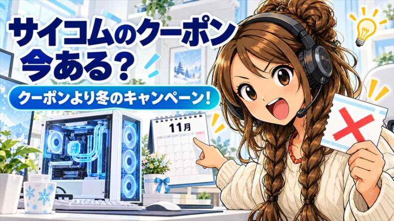 サイコムにクーポンはある?今は配布なし・クーポンより安い冬のキャンペーン【