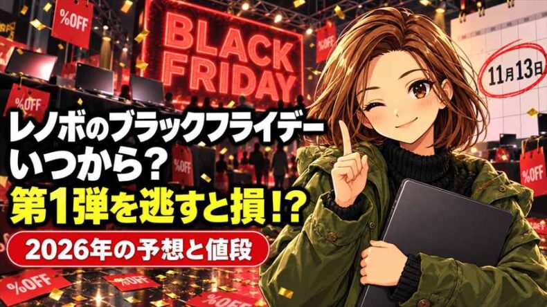 Lenovo(レノボ)のブラックフライデーはいつ?2026年の予想と安くなったモデル